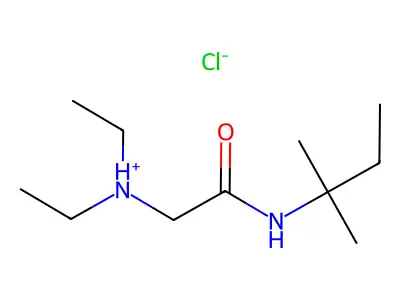 Acetamide, 2-(diethylamino)-N-tert-pentyl-, hydrochloride structure