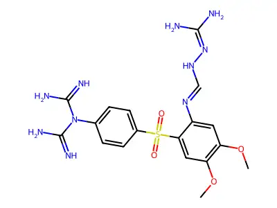 2,4'-Dibiguanido-4,5-dimethoxydiphenyl sulfone structure