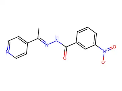 3-nitro-N-(1-pyridin-4-ylethylideneamino)benzamide structure