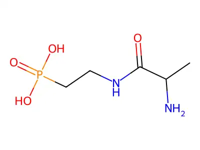 Phosphonic acid, (2-((2-amino-1-oxopropyl)amino)ethyl)- structure