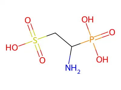 2-Amino-2-phosphonoethane-1-sulfonic acid structure