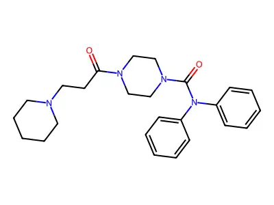 1-Piperazinecarboxamide, N,N-diphenyl-4-(1-oxo-3-(1-piperidinyl)propyl)- structure