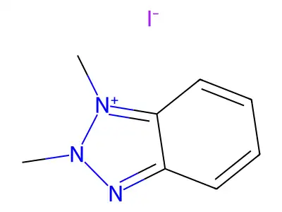 1H-Benzotriazolium, 1,2-dimethyl-, iodide structure