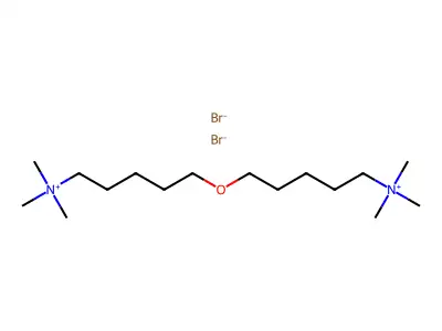 5,5'-Oxybis(N,N,N-trimethylpentan-1-aminium) dibromide structure