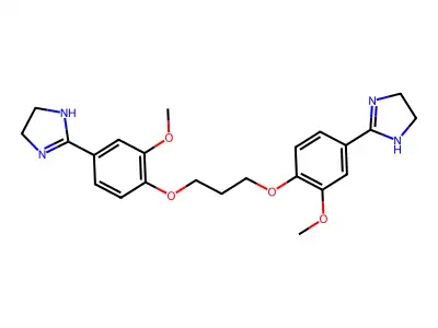 1,3-Di-(4-imidazolino-2-methoxyphenoxy)propane structure
