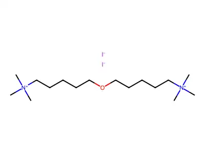 Ammonium, (oxybis(pentamethylene))bis(trimethyl-, diiodide structure