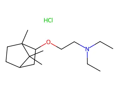 Triethylamine, 2-(2-bornyloxy)-, hydrochloride structure