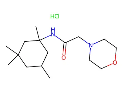 4-Morpholineacetamide, N-(1,3,3,5-tetramethylcyclohexyl)-, hydrochloride structure