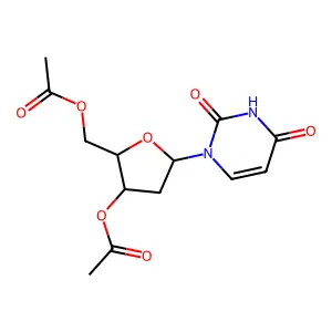3',5'-Di-O-acetyl-2'-deoxyuridine structure