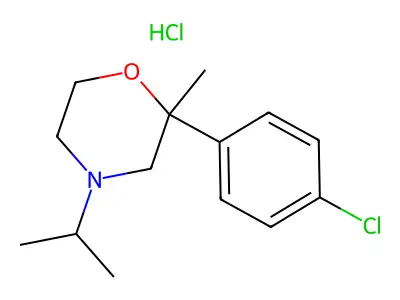 2-(4-Chlorophenyl)-2-methyl-4-(propan-2-yl)morpholine--hydrogen chloride (1/1) structure