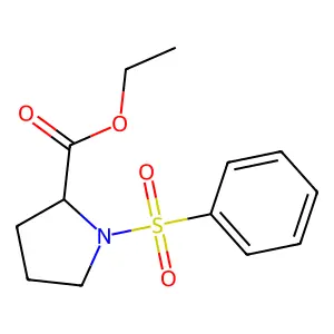 Ethyl 1-(phenylsulfonyl)prolinate structure
