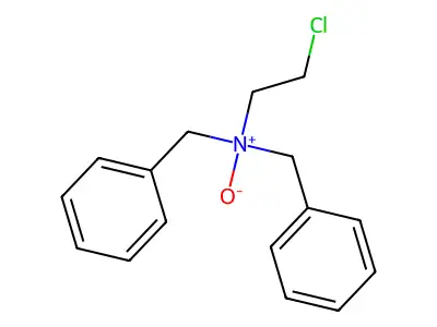 Dibenzylamine, N-(2-chloroethyl)-, N-oxide structure
