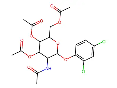 [3,4-Bis(acetyloxy)-6-(2,4-dichlorophenoxy)-5-acetamidooxan-2-yl]methyl acetate structure