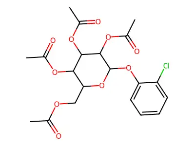 [3,4,5-Tris(acetyloxy)-6-(2-chlorophenoxy)oxan-2-yl]methyl acetate structure
