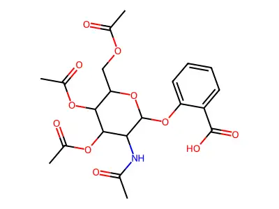 2-[3-acetamido-4,5-diacetyloxy-6-(acetyloxymethyl)oxan-2-yl]oxybenzoic Acid structure