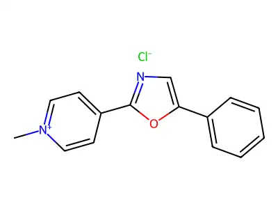 Pyridinium, 1-methyl-4-(5-phenyl-2-oxazolyl)-, chloride structure
