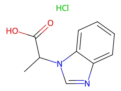 2-(1H-benzimidazol-1-yl)propanoic acid structure
