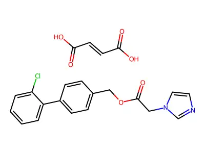 But-2-enedioic acid;[4-(2-chlorophenyl)phenyl]methyl 2-imidazol-1-ylacetate structure
