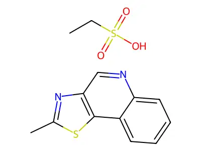Thiazolo(4,5-c)quinoline, 2-methyl-, monoethanesulfonate structure