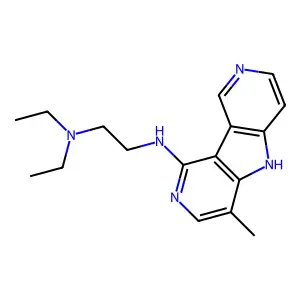 N,N-Diethyl-N'-(4-methyl-5H-dipyrido(4,3-b:3',4'-d) pyrrol-1-yl)-1,2-ethanediamine structure
