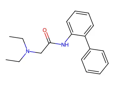 Acetanilide, 2-(diethylamino)-2'-phenyl- structure