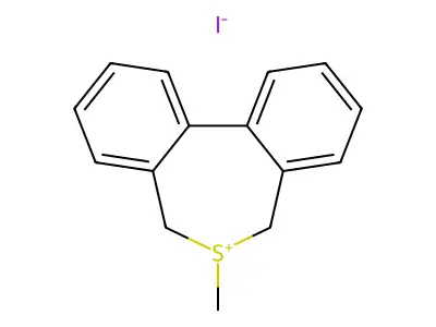 Dibenzo(c,e)thiepinium, 5,7-dihydro-6-methyl-, iodide structure