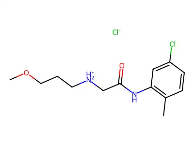 o-Acetotoluidide, 5'-chloro-2-((3-methoxypropyl)amino)-, hydrochloride structure