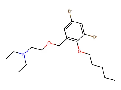 Triethylamine, 2-(3,5-dibromo-2-pentyloxybenzyloxy)- structure