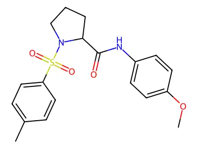 N-(4-methoxyphenyl)-1-tosylpyrrolidine-2-carboxamide structure