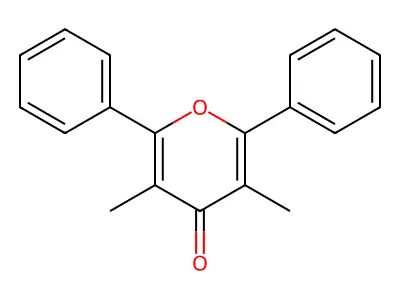 4H-Pyran-4-one, 3,5-dimethyl-2,6-diphenyl- structure