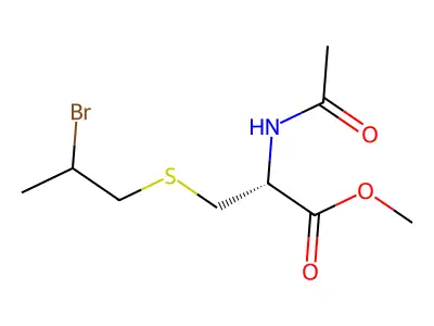 N-Acetyl-S-(2-bromopropyl)-L-cysteine methyl ester structure