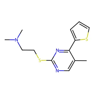 N,N-Dimethyl-2-((5-methyl-4-(2-thienyl)-2-pyrimidinyl)thio)ethanamine structure