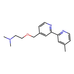 Ethanamine, N,N-dimethyl-2-((4'-methyl(2,2'-bipyridin)-4-yl)methoxy)- structure