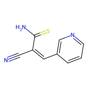 2-Cyano-3-(pyridin-3-yl)prop-2-enethioamide structure