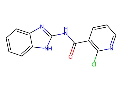 N-(1H-benzimidazol-2-yl)-2-chloropyridine-3-carboxamide structure