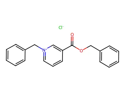 Pyridinium, 1-benzyl-3-carboxy-, chloride, benzyl ester structure