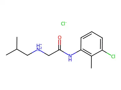 o-Acetotoluidide, 3'-chloro-2-isobutylamino-, hydrochloride structure