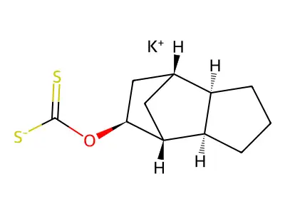 Potassium O-(octahydro-4,7-methano-1H-inden-5-yl) dithiocarbonate structure