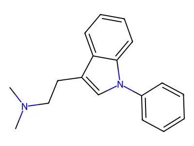 Indole, 3-(2-(dimethylamino)ethyl)-1-phenyl- structure