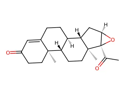 16alpha,17alpha-Epoxyprogesterone structure