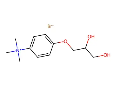 Ammonium, (p-(2,3-dihydroxypropoxy)phenyl)trimethyl-, bromide structure