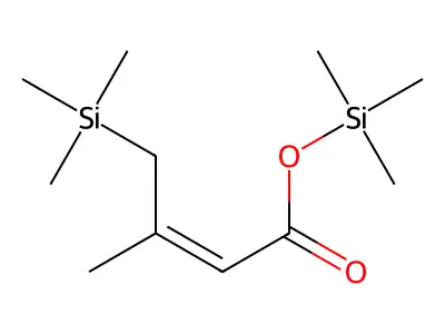 Trimethylsilyl 3-methyl-4-(trimethylsilyl)but-2-enoate structure