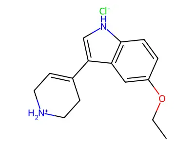 1H-Indole, 5-ethoxy-3-(1,2,3,6-tetrahydro-4-pyridinyl)-, monohydrochloride structure