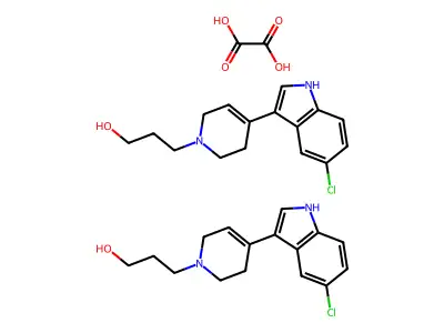 1(2H)-Pyridinepropanol, 3,6-dihydro-4-(5-chloro-3-indolyl)-, oxalate (2:1) structure