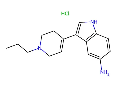 1H-Indole, 5-amino-3-(1-propyl-1,2,3,6-tetrahydro-4-pyridinyl)-, monohydrochloride structure