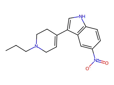 5-Nitro-3-(1,2,3,6-tetrahydro-1-propyl-4-pyridinyl)-1H-indole structure