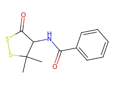 N-(3,3-Dimethyl-5-oxo-1,2-dithiolan-4-yl)benzenecarboximidic acid structure