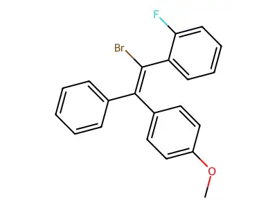 Anisole, p-(beta-bromo-o-fluoro-alpha-phenylstyryl)-, (Z)- structure