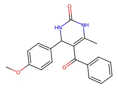 5-benzoyl-4-(4-methoxyphenyl)-6-methyl-3,4-dihydro-1H-pyrimidin-2-one structure