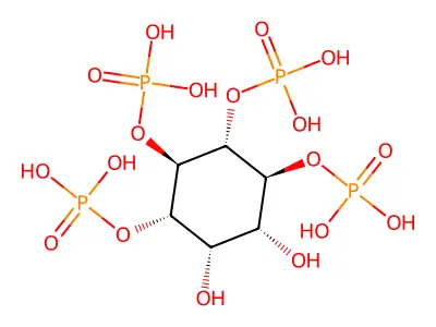 1D-myo-inositol 1,4,5,6-tetrakisphosphate structure